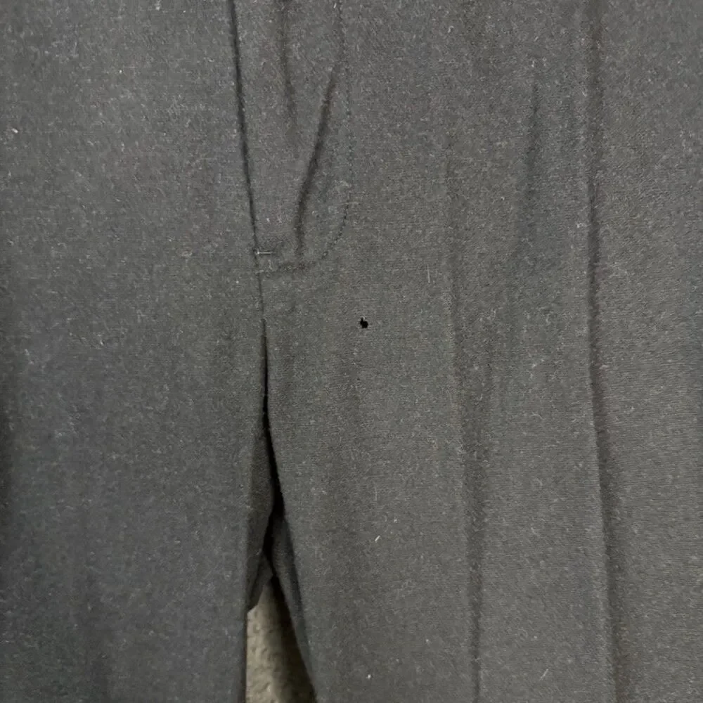 Vtg Polo Ralph Lauren Dress Pants Mens 34x34 Black Straight Fit Flannel Wool